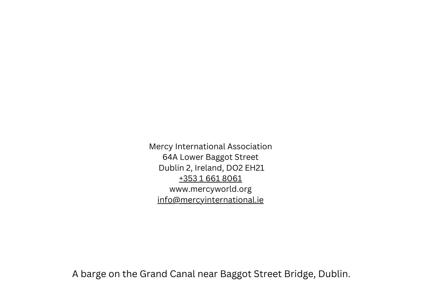 Selection of Mercy International centre Cards for every occasion