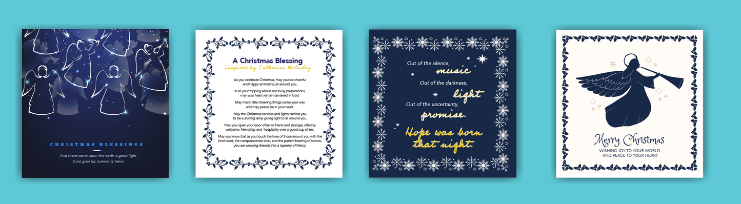 Special offer buy 4 Mercy Christmas cards for €7.50