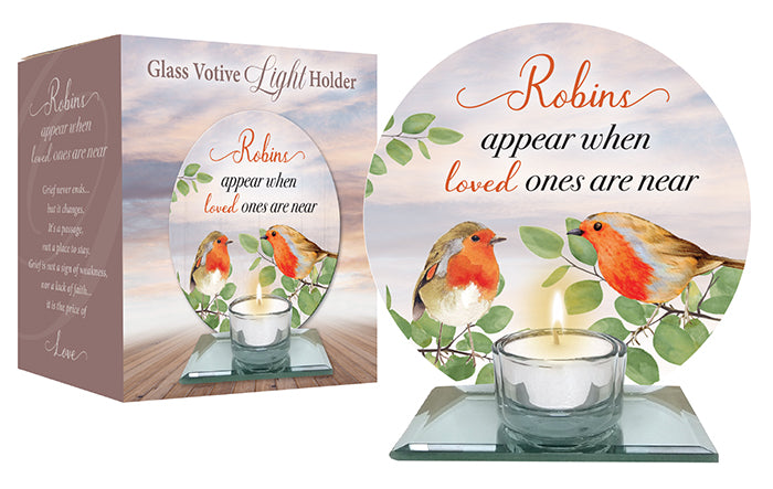 Glass Votive Holder/Robins Near You