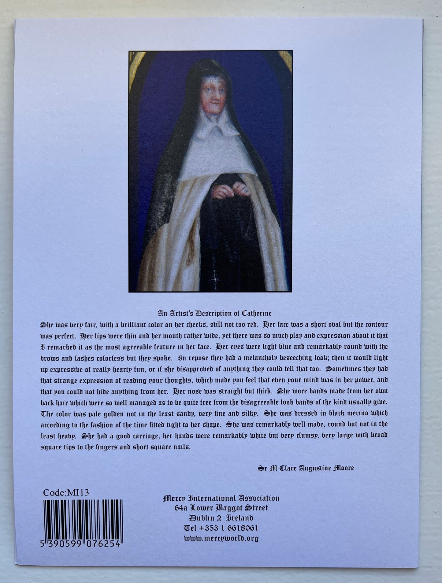 Mercy Card - Clare Augustine Moore Illuminated Manuscripts