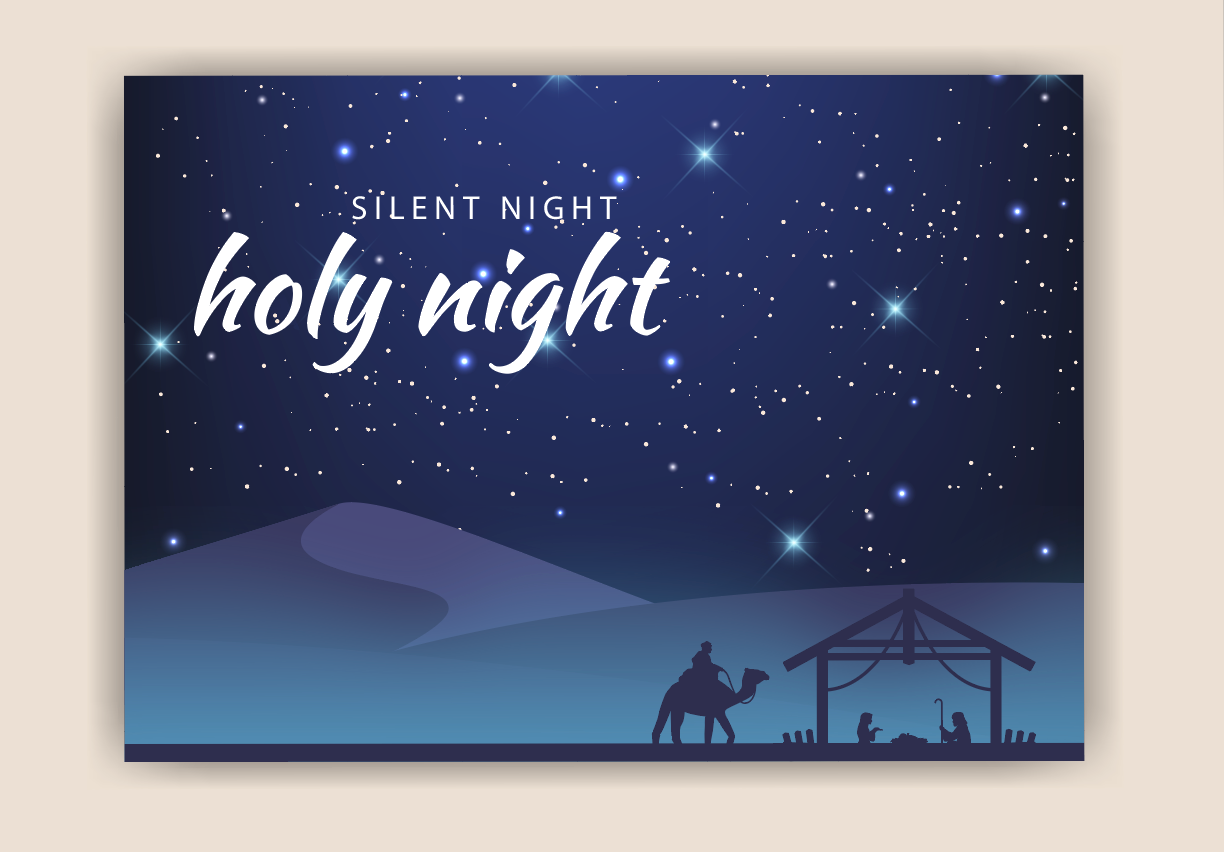 Mercy Christmas Card Nativity - Silent night