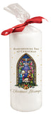 Candle 6 inch with Red Ribbon/Nativity