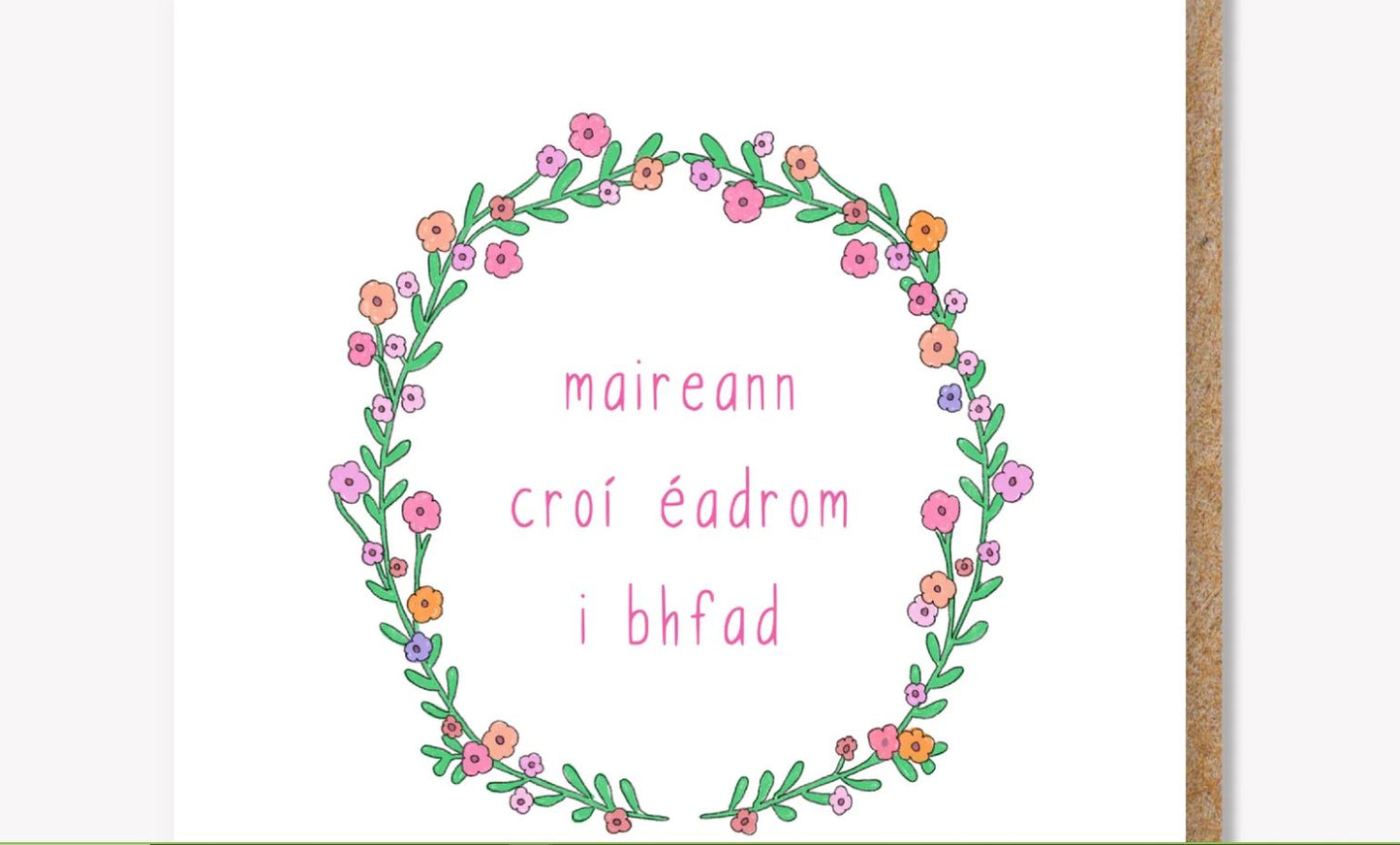 Selection of Irish language handmade cards.