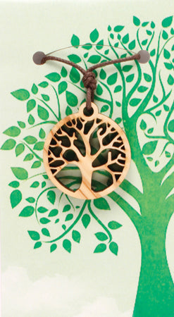 Wood Tree of Life/1 inch Dia. with 30 inch Cord