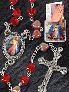 Glass Rosary - Divine Mercy