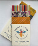 Large Kitchen Beeswax Wraps Pack