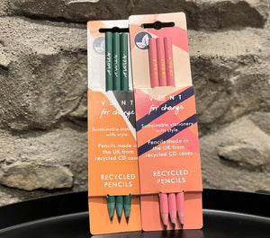 Recycled Pencils - "Notes" - Green