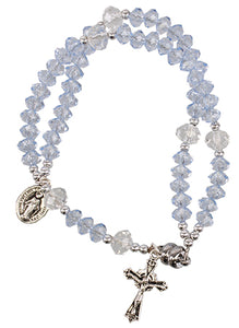 Bracelet/Complete Acrylic Rosary/Blue/Magnetic