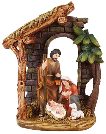 Resin Nativity/Holy Family/Coloured
